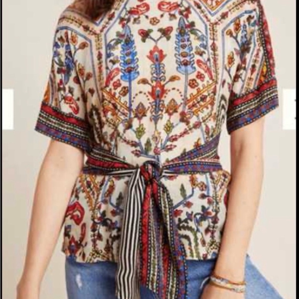 EUC Anthropologie Vineet Bahl
embroidered top XS